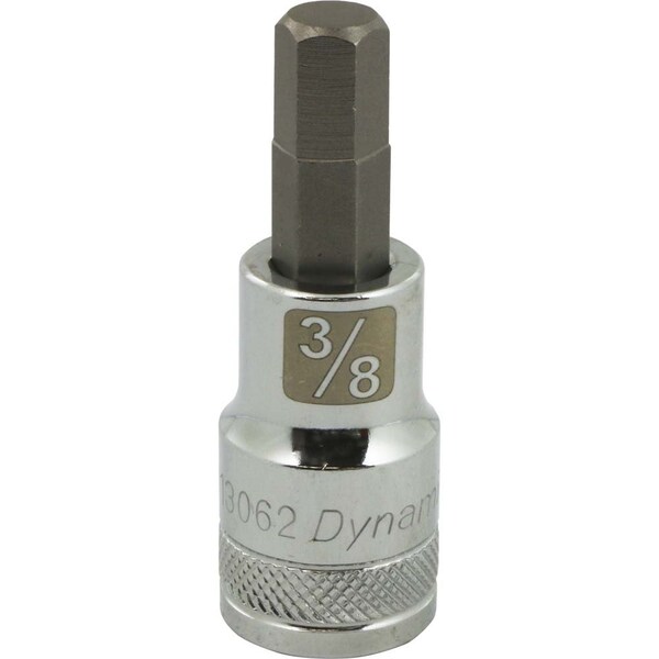 Tools 1/2" Drive SAE Hex Head, 3/8" Bit Standard Length, Chrome Socket